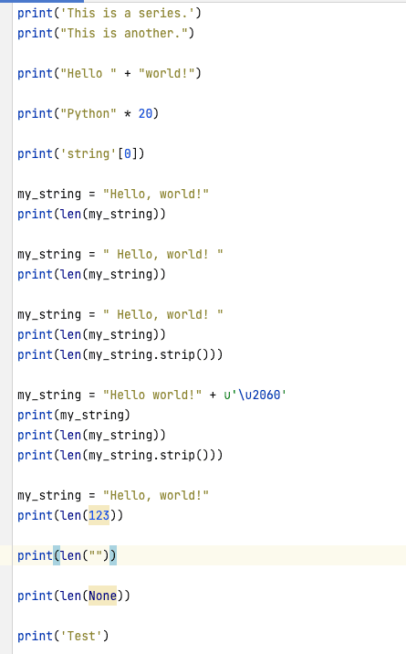 Python string length 0 1