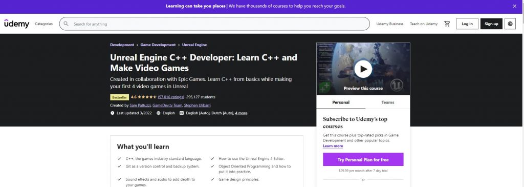 Udemy Unreal Engine CPP